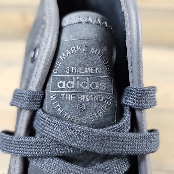 adidas Nizza 2 Lea Men's Originals Leather High Tops Carbon/ White - Picture 11 of 12